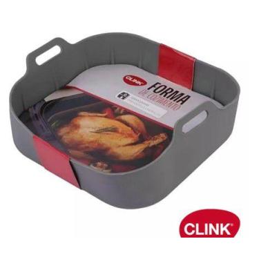 Imagem de kit 2 Forma de Silicone Quadrada para Fritadeira Air Fryer 16x16cm - C