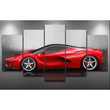 Imagem de Quadros Para Sala 5 Peças ferrari " - Iron Tech