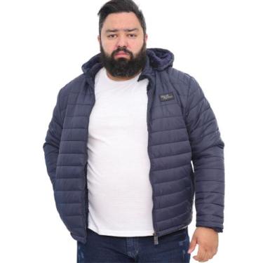 Imagem de Jaqueta Masculina Nylon Forrada Pelúcia Plus Size Beto - Red Nose, Azu