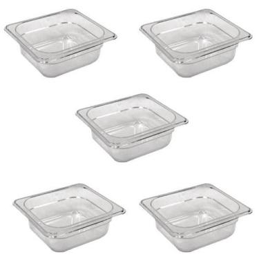 Imagem de CONJ 5 CUBAS Gastronômicas Em POLICARBONATO GN 1/6X65 mm 900 ml Sem TA