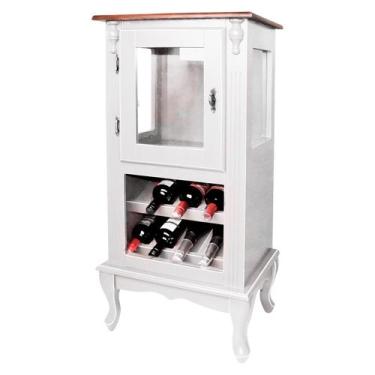 Imagem de Adega de Vinho de Madeira Antique Luís XV com Porta de Vidro - 722 - M