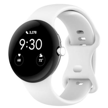 Imagem de Eiavike Pulseira compatível com Google Pixel Watch 3 de 41 mm/Pixel Watch 2/1, de silicone macio, pulseira de substituição para relógio inteligente Google Pixel Watch acessórios