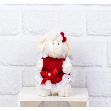 Imagem de Pelucia ovelha mini 10 cm vestido liso com lese  - CKD CONFECCOES, Ver