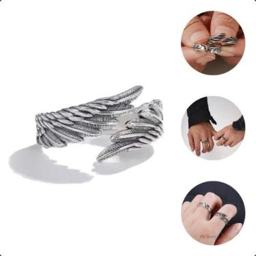 Imagem de Anel Regulável Asas de Anjo Prata Unissex - Pexinxaria Store