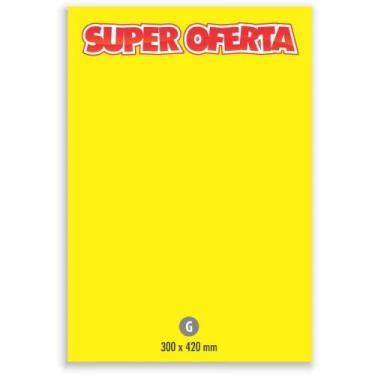 Imagem de Cartaz para Marcação de Oferta Grande 30X42CM Amarelo - Pacote com 10 