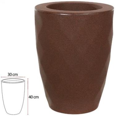 Imagem de Vaso Safira Conico Ferrugem 40cm - FLORESCER DECOR