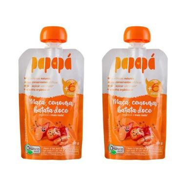 Imagem de Kit 2x: Papinha Orgânica Papapá Maçã, Cenoura e Batata Doce - 100g