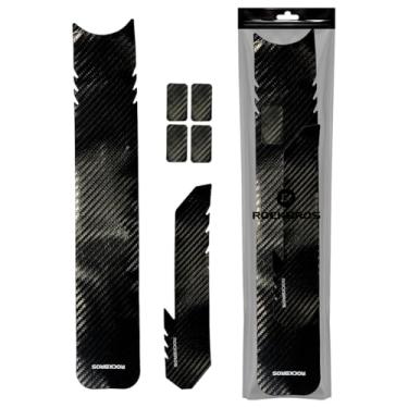 Imagem de Protetores de Quadro Down Tube Chainstay Uso Geral Bike Mtb Preto Rockbros
