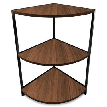 Imagem de Estante De Canto Tripla Colby - Geral, Preto/Villandry