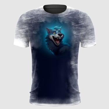 Imagem de Camiseta Lobo Azul Feliz - Fabriqueta, P