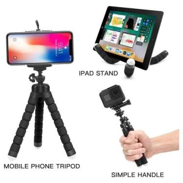 Imagem de Mini Tripé De Mesa Flexível Suporte Para Celular Youtubers - Lelong