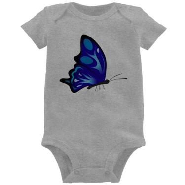 Imagem de Body Bebê Borboleta Azul - Foca na Moda, Cinza, GG