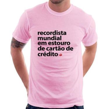 Imagem de Camiseta Recordista mundial em estouro de cartão - Foca na Moda, Rosa 