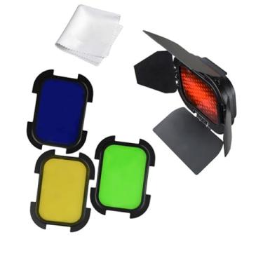 Imagem de Godox BD-07 Porta de celeiro com grade de favo de mel destacável e 4 filtros de cores compatíveis com cabeça flash GODOX AD200 AD200 AD200Pro Pocket Speedlite