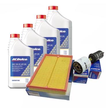 Imagem de Kit Troca De Oleo 5w30 Sintetico 4 Litros Filtros 1.0 1.4 Spe/4 Pecas Genuinas Gm Onix /prisma