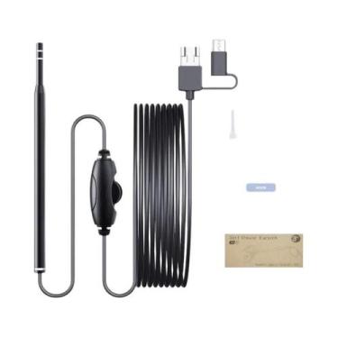 Imagem de Câmera Endoscópica De Limpeza De Ouvido Tipo C De 5,5 Mm LED Otoscópio