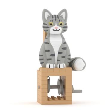 Imagem de JEKCA Grey Tabby Cat | Automata Series | Plastic Building Blocks | Age 14+