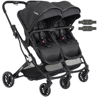 Imagem de Carrinho Kiddo para Gemeos Duplo Zig Zag Preto