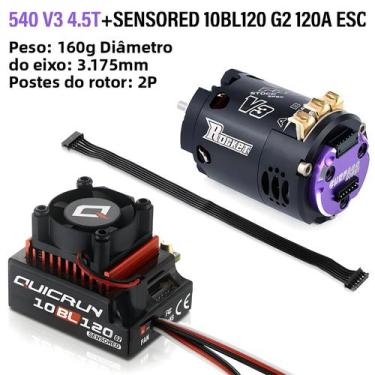 Imagem de 120A Hobbywing QUICRUN 10BL120 Brushless ESC Combo Para Carro 1/10 1/1