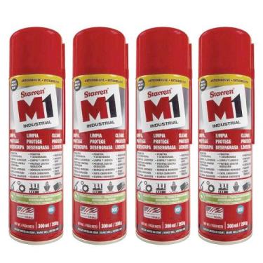 Imagem de Kit Óleo Desengripante Lubrificante 300 ml M-1 com 4 Unidades  STARRET