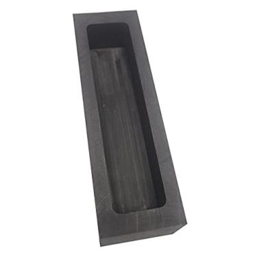Imagem de LLF Cadinho de molde de lingote de grafite dourado prateado para refinação de fundição de fundição (180 x 55 x 45 mm (3 kg de ouro/1,5 kg de prata))