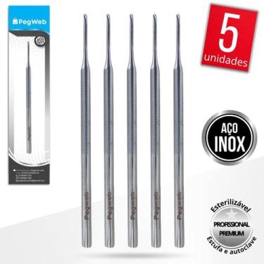Imagem de Kit c/ 5 Goiva 206 Remoção Unha Encravada Podologia Pegweb, Inox