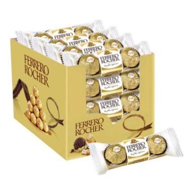 Imagem de Bombom Ferrero Rocher T3 48 Unidades (caixa 16 X 3 Unid)