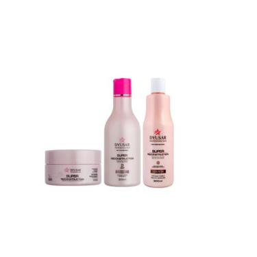 Imagem de Kit de Reconstrução Super com Leave in Dyusar Cosméticos - Dyusar  Cos
