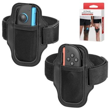 Imagem de MENEEA Alça de perna para Nintendo Switch Sports/Play Soccer & Ring Fit Adventure, Joy Cons Switch OLED, Acessório de Jogo, Alça Elástica Ajustável, Dois Tamanhos para Adultos e Crianças