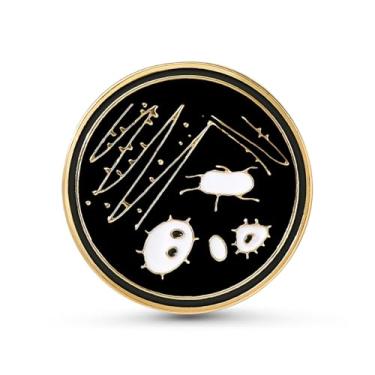 Imagem de Dr's gift Broche de esmalte de laboratório, alfinetes, com tema de laboratório, lapela chapéu, mochila, crachá, joias médicas, presentes para químicos e profissionais médicos, Medium, Zinco, Sem Pedra