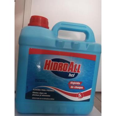 Imagem de Algicida de choque Hidroaall 5 litro - Hidroall, Azul e Vermelho