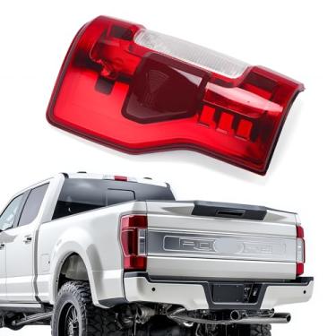 Imagem de ZXMT Conjunto de lâmpada traseira externa tipo halogênio compatível com Ford F250 F350 F450 F550 XLT Lariat 2017 2018 2019 KC3Z13405C Módulo NÃO incluído (com ponto cego, lado esquerdo do motorista)