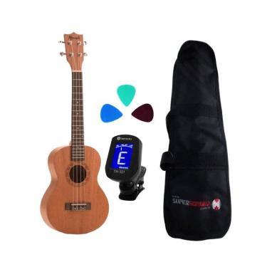 Imagem de Kit Ukulele Concert Namastê NU23MLQ Acústico Spanking + Capa + Afinador + Palhetas
