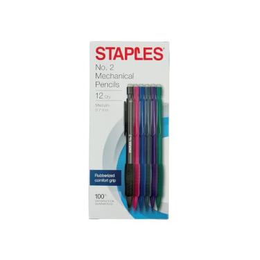 Imagem de STAPLES Lapiseira 0,7 mm, grafite médio nº 2, 36/caixa (29082-CCVS)
