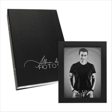 Imagem de Álbum De 500 Fotos 10X15 +  Porta Retrato Preto
