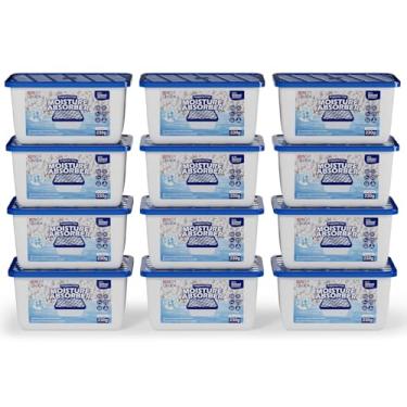 Imagem de W&E Choice Absorvedores de umidade, caixas de absorção de umidade portáteis para seu banheiro, armário e carro, desumidificador sem fragrância, pacote com 12