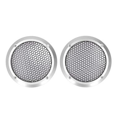 Imagem de Zhjvihx Tampa Líquida de Alto -falante, o Alto -falante do Carro Cobre Resistência Ao Impacto Resistente 2pcs para o Home Theater (Prata)