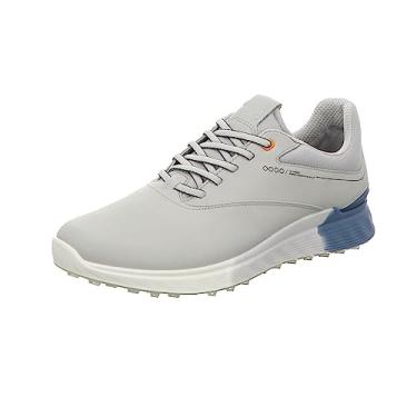 Imagem de ECCO Sapato de golfe masculino S-Three Gore-tex impermeável, Concreto/Azul Retrô/Concreto, 8-8.5