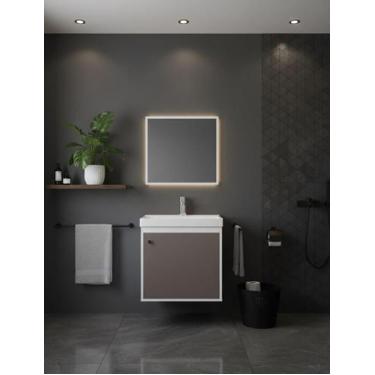 Imagem de Armário Para Banheiro 40Cm Mdf Com Cuba - Veneto Gianduia - Riverzza