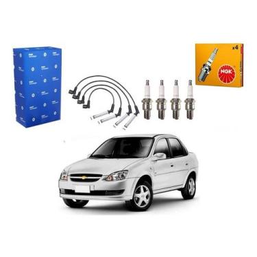 Imagem de Kit Vela Cabo Ngk Corsa Classic 1.0 2011 A 2019 - Delphi