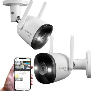 Imagem de Kit 2 Câmeras de Segurança Externa WiFi iM5 Full Color Intelbras