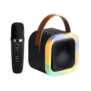 Imagem de Caixa de Som Karaokê Infantil com Microfone Sem Fio, Conexão Bluetooth, Portátil