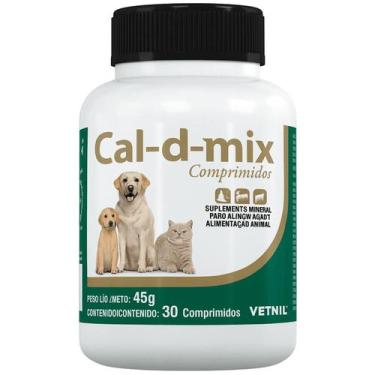 Imagem de CalDMix Vetnil 45g  Suplemento Mineral para Cães, Gatos e Mustelídeos 