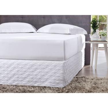 Imagem de Saia para Cama Box Casal Boulevard EasyFit Branca Altenburg