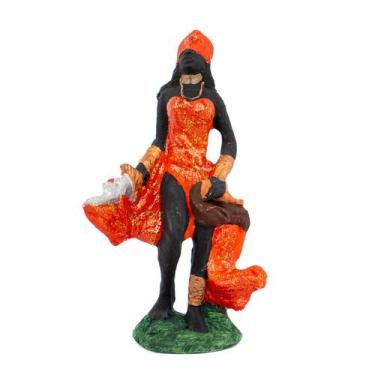 Imagem de Escultura Orixá Iansã Vermelha 15 cm em Resina - Lua Mística - 100% Or