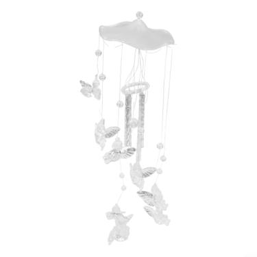 Imagem de Sinos de vento, enfeite criativo de cupido de anjo de prata, sinos de vento para fora, decoração de quintal para fora