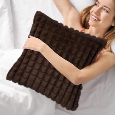 Imagem de Capas de almofada de grade confortáveis, capas decorativas para sofá, cadeira e cama