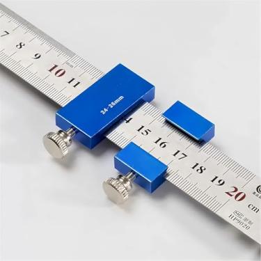 Imagem de 1 peça de rolhas de régua de carpinteiro de liga de alumínio, régua de aço, escriba de precisão e medidor de marcação, com clipes de bolso de medição