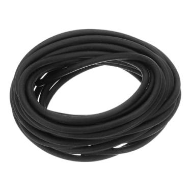 Imagem de Tira de vedação de espuma de silicone, 3 mm (0,12") diâmetro 4 metros (13,12 pés) longa tira de vedação climática de borracha redonda corda de borracha sólida para máquinas e indústrias, preta