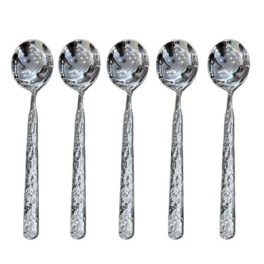 Imagem de Colheres, conjunto de colheres de chá, colheres de café, colher de sopa, colher de chá, colheres de sopa pequenas de sobremesa, talheres, talheres, colheres de aço inoxidável, cabo de marmorização